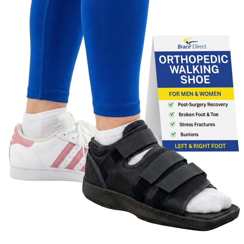 Brace Direct Post Op Shoe & Medical Foot Brace – Stress Fracture, Broken Toe & Bunion Support L3260 – Orthopedic Walking Immobilizer for Left or Right Foot (LG - WOMENS US SHOE: 8.5-10.5) Large (Pack of 1) - BeesActive Australia