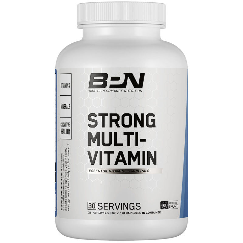 BARE PERFORMANCE NUTRITION, BPN Strong Multi-Vitamin, Foundational Health, Improved Mood and Sleep, Adaptogens, Improved Cognitive Health 30 Count (Pack of 1)