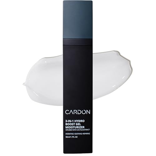 Cardon | Anti-Aging Face Moisturizer for Men | Korean Skincare Facial Lotion | Hydro Boost Gel | Healing Cactus Extract, Reduce Wrinkles, Repair Acne Scars | Ultra Light Face Cream (1 CT) Anti Aging Moisturizer 1.7 Fl Oz (Pack of 1)