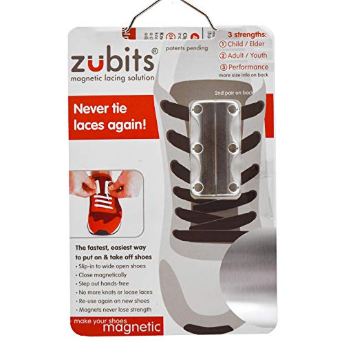 Magnetic Lacing Solution, No Tie Easy Long-Lasting Shoelace Magnets 2 - Adult / Youth Chrome