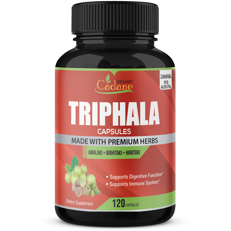 Organic Triphala (3 Fruit Powders) Supplement 3000mg, 120 Veggie Capsules | Improves Digestion Function, Supports Immune System - BeesActive Australia