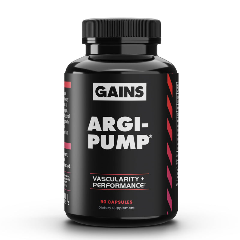 Gains in Bulk L-Arginine Amino Acid Supplement, 90 Capsules | Nitric Oxide Support with L-Citrulline, L-Ornithine, & Vitamin B3, Muscle Pump & Energy, Heart Health Support