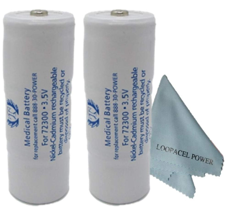 2 Titon 72300 Replacement Battery for Welch Allyn 72300 3.5V with Cloth - BeesActive Australia