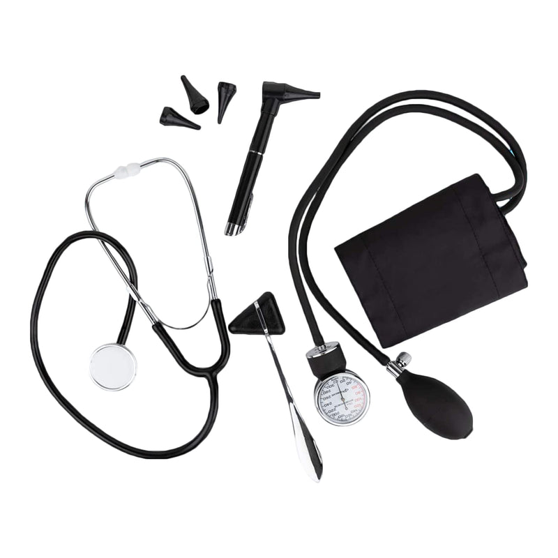 Primacare Nursing Starter kit, Adult Blood Pressure Cuff, Stethoscope, mini Otoscope kit & Taylor Neuro Hammer - BeesActive Australia