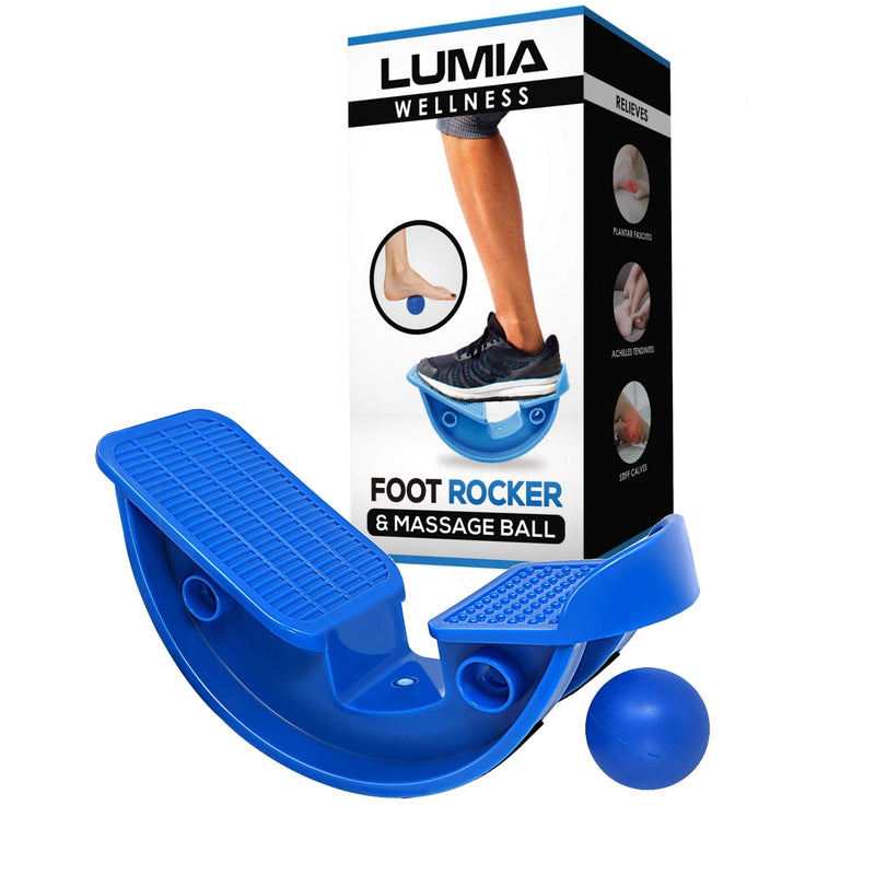Lumia Wellness Foot Rocker with Massage Ball - Calf Stretcher for Plantar Fasciitis, Achilles Tendonitis, Shin Splints, Heel, Feet Pain Relief - Ankle Wedge Stretches Strained Leg Muscle - BeesActive Australia