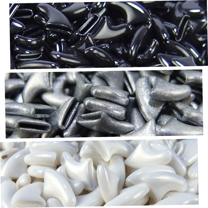 zetpo 60 pcs Cat Nail Caps | Cat Claw Covers | with Adhesives and Applicators (M, Black, Silver, White) Medium - BeesActive Australia
