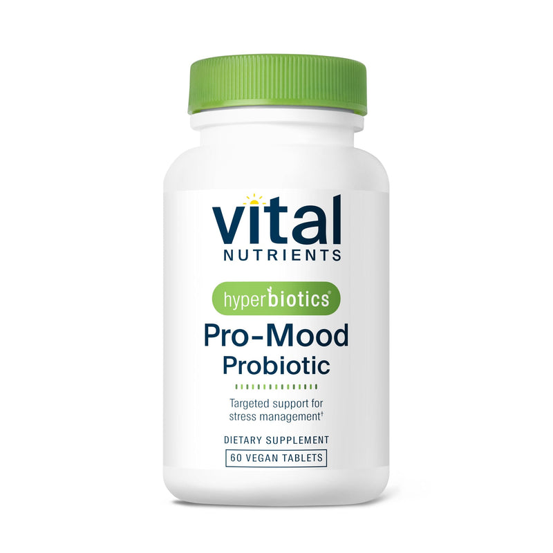 Hyperbiotics Vital Nutrients Pro Mood Probiotic with L-theanine | Clinically Studied Probiotics for Women and Men to Support Stress Management and Mood Support | 60 Vegan Count