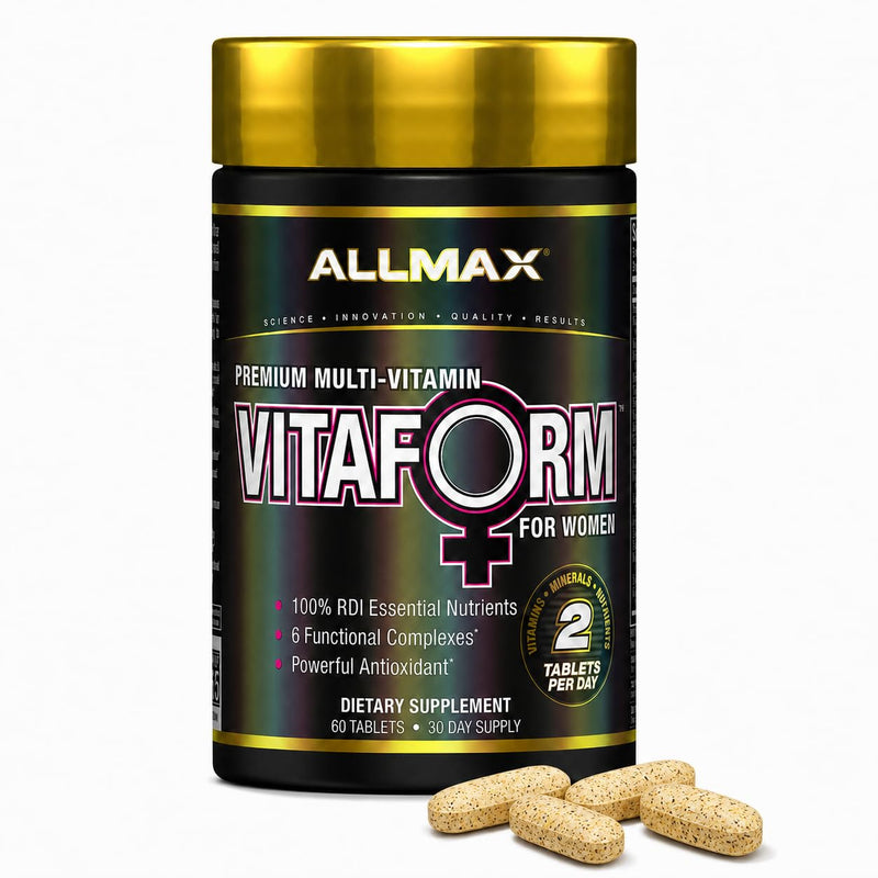 ALLMAX Vitaform Multivitamin Tablets for Women, 60 Count | Supports Women's Health, Promotes Energy & Immune Function, Vitamins, Minerals & Antioxidants, Vegan Formula