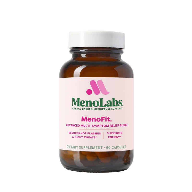 MENOLABS MenoFit, Menopause Supplements for Women - 60 Capsules - Advanced Women’s Probiotic with Vitamins and Red Clover for Gut Health, Hot Flashes and Hormone Balance for Women | Advanced Women's Probiotic, Vitamins and Red Clover, Gut Health Suppor...