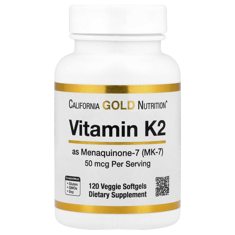 Lake Avenue Vitamin K2 (as Menaquinone-7), 50 mcg, 120 Veggie Softgels, Nutrition