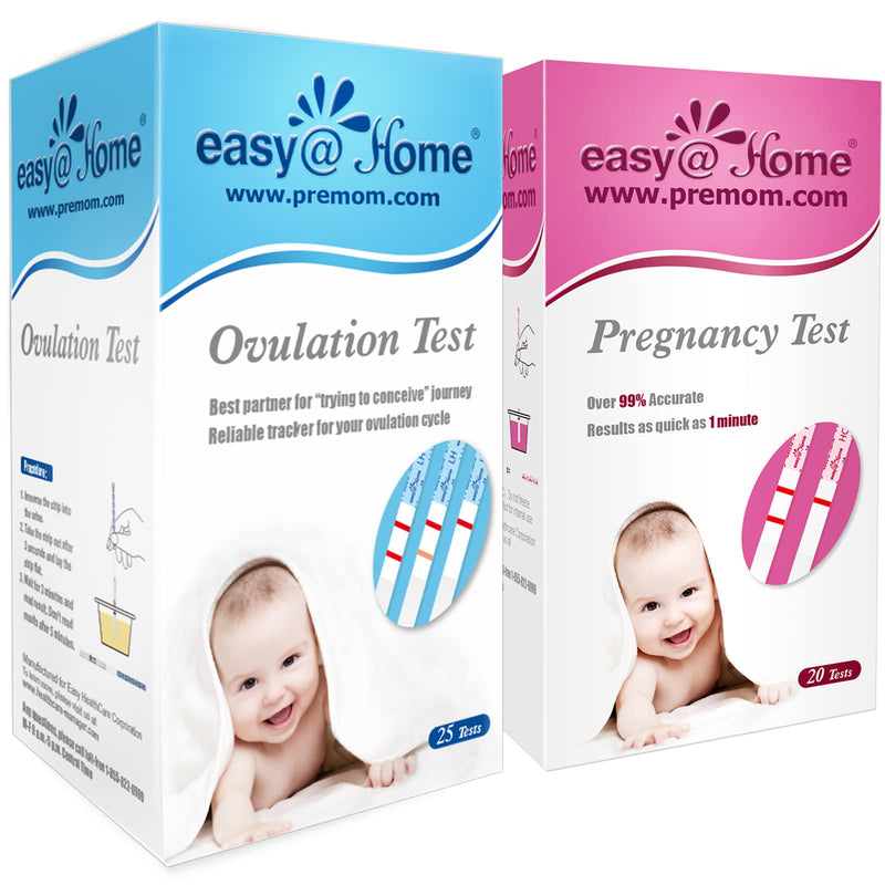 Easy@Home Ovulation Test and Pregnancy Test Kit, 25LH+20HCG Strips - BeesActive Australia