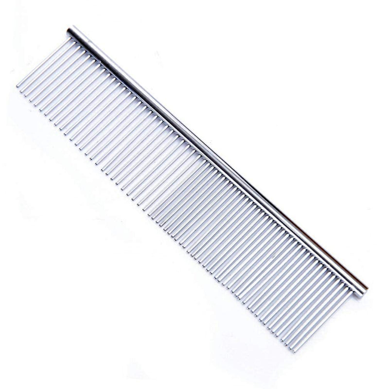 Pet Steel Comb with Rounded Ends Stainless Steel Teeth,metal Cat Dog Comb for Removing Tangles and Knots,Poodle Grooming Deshedding Tool, 7 1/2-inch L… - BeesActive Australia