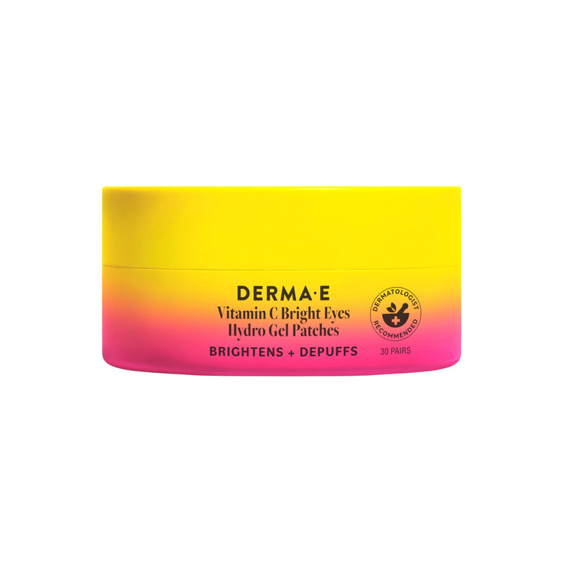 Derma E Vitamin C Bright Eyes Hydro Gel Under Eye Patches, 30 Pairs 30 Count (Pack of 1)