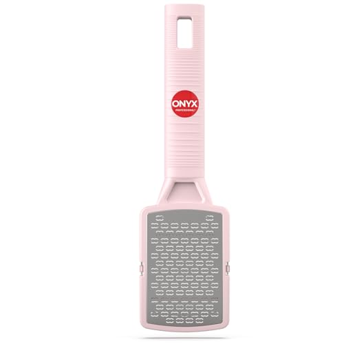 Onyx Professional Foot Rasp, No Mess Callus Remover for Feet, Includes Debris Catcher - Stainless Steel Foot Scrubber Dead Skin Remover, Lightweight Callus Shaver for Feet, Foot File, Pedicure Teal 1 Count (Pack of 1)