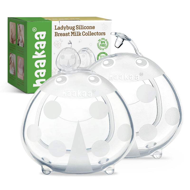 haakaa Ladybug Milk Collector Wearable Milk Collector Ladybug Breastmilk Collector Breastfeeding Milk Catchers Breast Milk Savers 2.5oz/75ml 2 PCS 2.5 Ounce 2.0 - BeesActive Australia