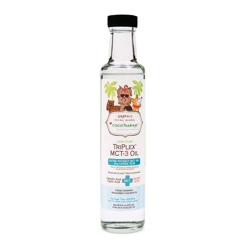 CocoTherapy Triplex MCT-3 Oil, Non-GMO, 100% Pure and Natural, 8 oz. 8 oz. - PawsPlanet Australia