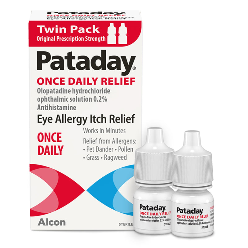 Pataday Once Daily Relief Allergy Eye Drops by Alcon, for Eye Allergy Itch Relief, 2.5 ml (Pack of 2) - BeesActive Australia