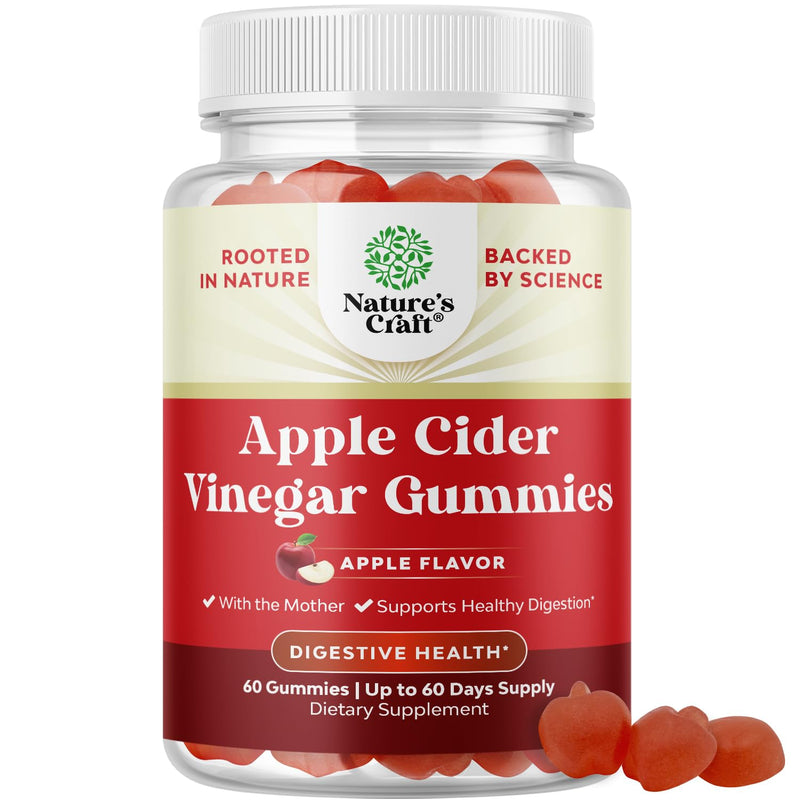 Apple Cider Vinegar Gummies for Weight Loss - Cleanse & Detox Gummies for Gut Health, Bloating & Energy Support - ACV Chews with B12 Vitamin, B6 & Pomegranate for Better Metabolism - 60 Count