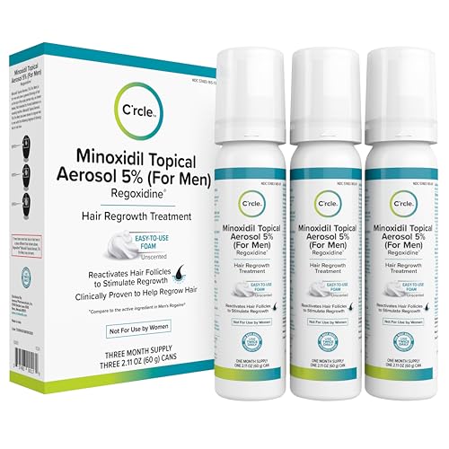 Minoxidil for Men Foam 5%, Unscented 3 Month Supply, Supports Hair Regrowth 2.11 Count (Pack of 3)