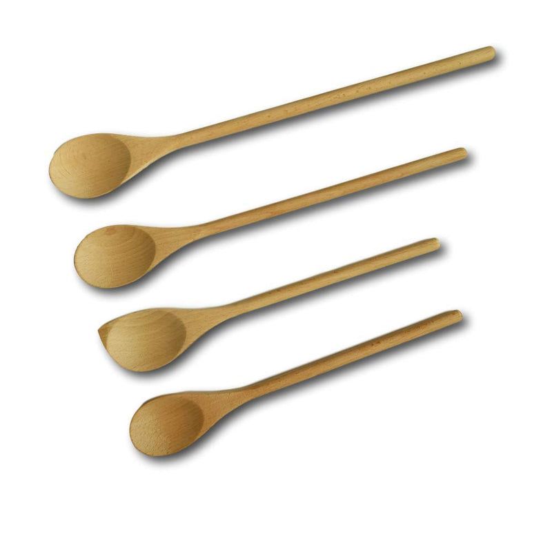 Kitchen Wooden cooking spoon Wooden Spoons Mixing Baking Serving Utensils 12 ，14and 16 inch - Set of 4 - BeesActive Australia