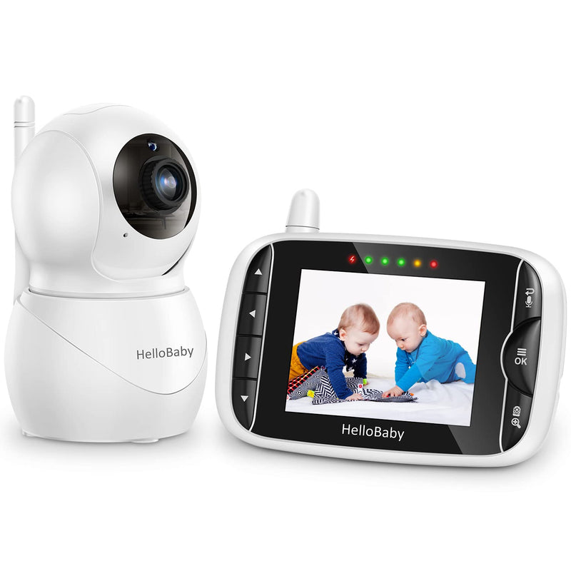 HelloBaby Monitor with Camera and Audio, IPS Screen LCD Display Video Baby Monitor No WiFi Infrared Night Vision, Temprature Screen Lullaby, Two Way Audio and VOX Mode (HB66pro) HB66pro - BeesActive Australia