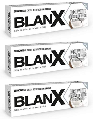 BlanX Coco White Toothpaste with Coconut Oil 2.54fl.oz 75ml, Pack of 3