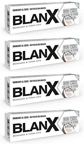 BlanX Coco White Toothpaste with Coconut Oil 2.54fl.oz 75ml, Pack of 4