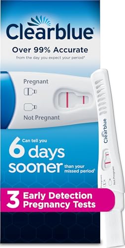 Clearblue Early Detection Pregnancy Test, 3 Ct Early 3 3 Count (Pack of 1)