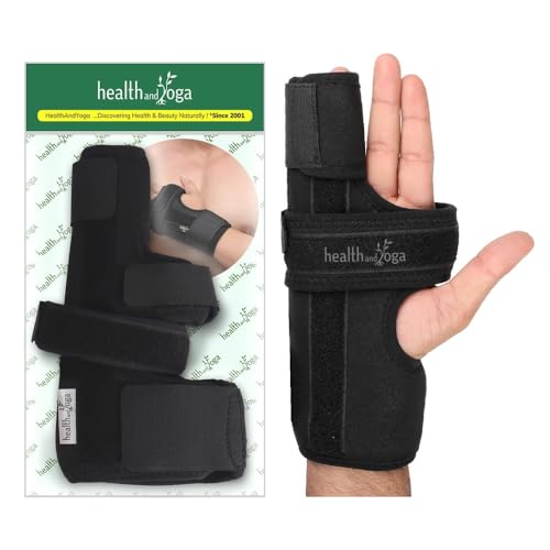 HealthAndYoga™ GuardNHeal Ulnar Gutter Boxer Splint – Must Use for Pinky Finger Splint, Boxer’s Fracture, Ulnar Gutter Wrist Brace, Metacarpal finger splint, Dupuytren's contracture - for Left or Right Hand (Medium) Medium (Pack of 1)