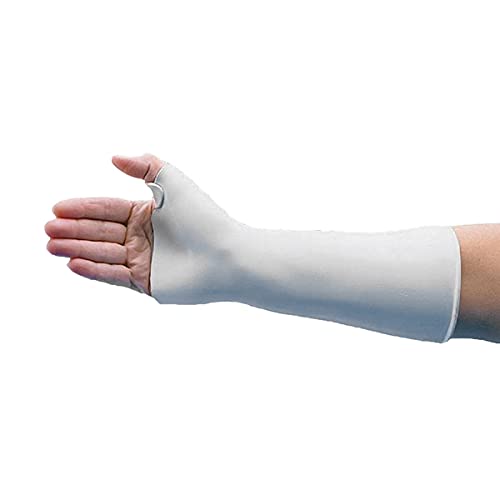 Rolyan Wrist & Thumb Spica Splint, Polyflex II, Solid, 1/8" (3.2mm), Medium, White, 3/PK, Well-Contoured Splint, Easy to Apply, Stretch Resistant, Comfortable Fit, Used to Treat deQuervain's Syndrome