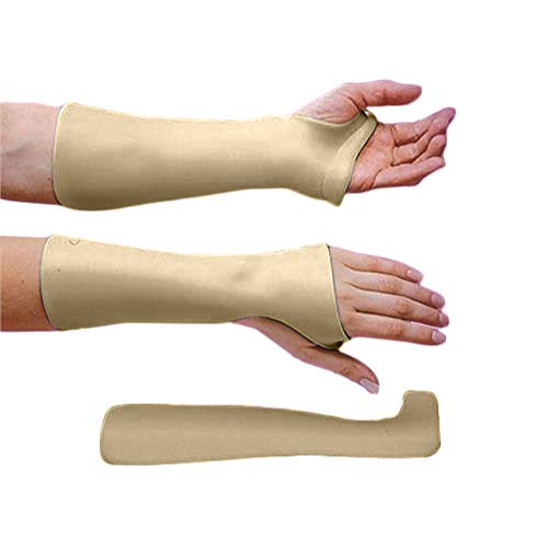 Rolyan Radial Bar Wrist Cock-Up Splint, TailorSplint - Solid 1/8" (3.2 mm), Beige, Large 3/PK, Cumulative Trauma, Pre-Cut Hand Splint, Maximum Wrist Support, Upper Limb Orthotics, Clinical Use