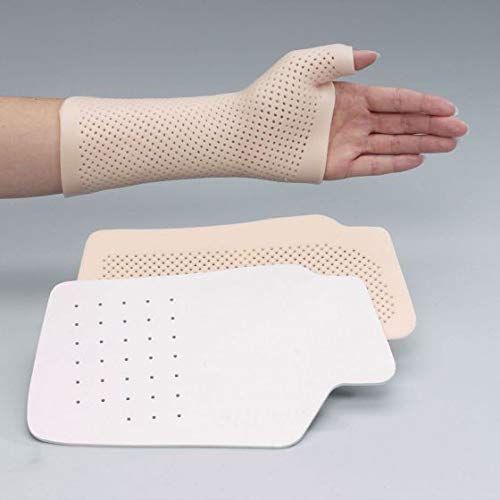 Rolyan Wrist and Thumb Spica Splint with IP Immobilization, Polyflex II, 1/8" (3.2mm), 2% Perforated, Large, 3/PK, Latex-Free, Easy to Apply, Stretch Resistant, Used to Treat deQuervain's Syndrome