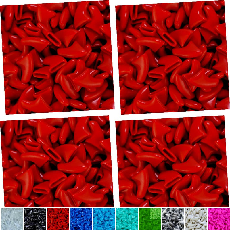 zetpo 80 pcs Cat Nail Caps | Cat Claw Covers | with Adhesives and Applicators (Red, Medium) Red - BeesActive Australia