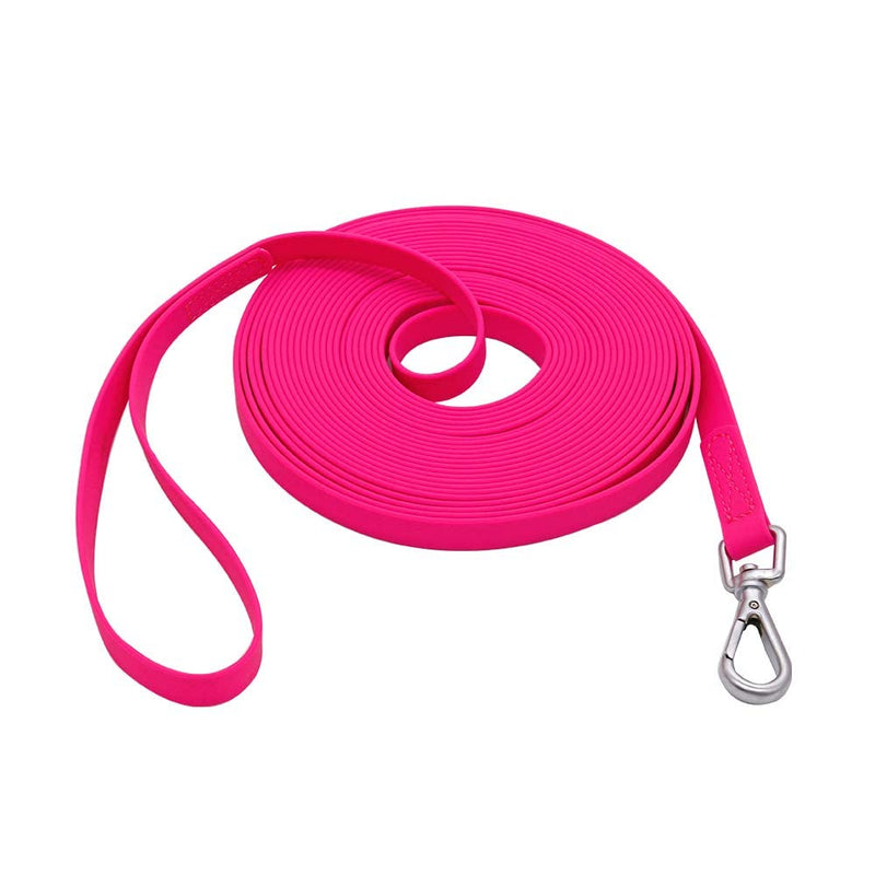 Waterproof Dog Training Leash 50FT 30FT 15FT 10FT 5FT Heavy Duty Recall Long Lead for Large Medium Small Dogs (30FT, Pink) - BeesActive Australia