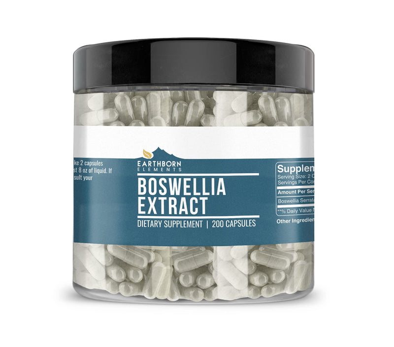 Earthborn Elements Boswellia Serrata Extract 200 Capsules, Pure & Undiluted, No Additives 200 Count (Pack of 1)