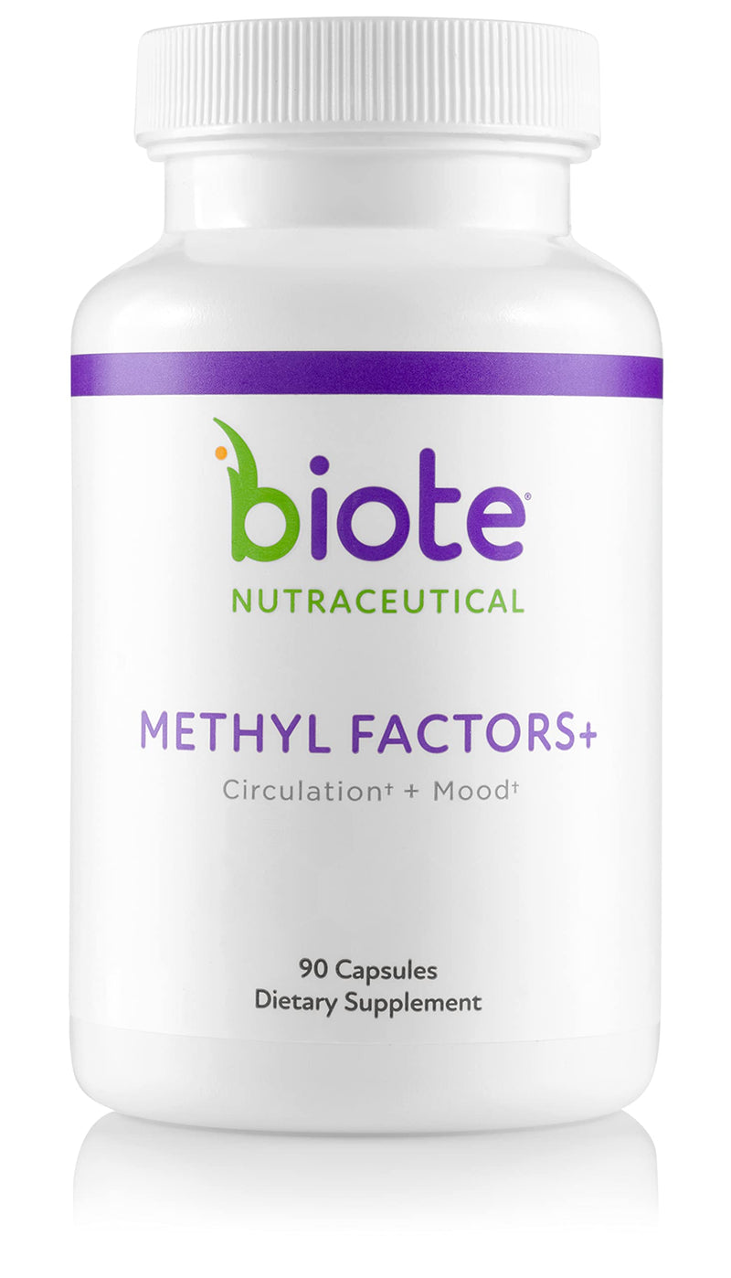 Biote Nutraceuticals - Methyl Factors+ - Circulation + Mood (90 Capsules) 90 Count (Pack of 1)