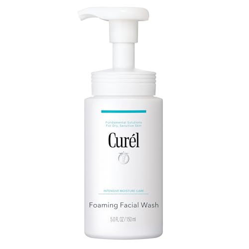 Curel Japanese Skin Care Foaming Daily Face Wash for Sensitive Skin, Hydrating Facial Cleanser for Dry Skin, pH-Balanced and Fragrance-Free, 5 Oz (Step 2 of 2-Step Skincare) 5 Fl Oz (Pack of 1)