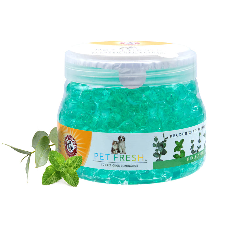 Arm & Hammer Pet Fresh Deodorizing Scented Gel Pearls | 12 oz Pet Odor Neutralizing Gel Beads with Arm & Hammer Baking Soda | Air Freshener Odor Eliminator in Eucalyptus Mint Scent - BeesActive Australia
