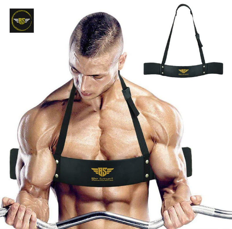 Arm Blaster for Biceps & Triceps Dumbbells & Barbells Curls Muscle Builder Bicep Isolator for Big Arms Bodybuilding & Weight Lifting Support for Strength & Muscle Gains by Be Smart Black