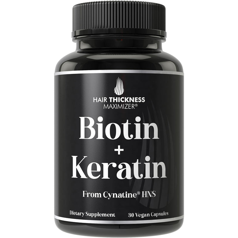 Clinically Studied Keratin Cynatine HNS + Biotin 10000mcg for Hair Growth | Clinically Proven and Studied for Thicker, Healthier Hair. For Women and Men, Enhanced for Max Results