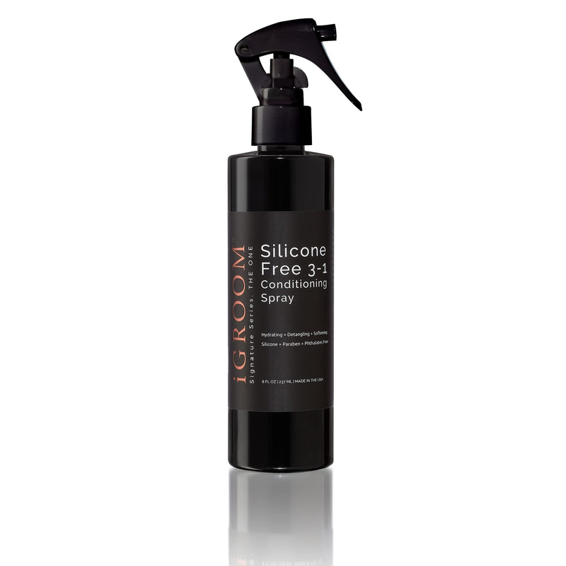iGroom Silicone Free 3-1 Dog Conditioning/Detangling Spray, Luxury Pet Beauty Care, Hydrating, Paraben and Phthalates Free, Made in USA, 8 oz - BeesActive Australia