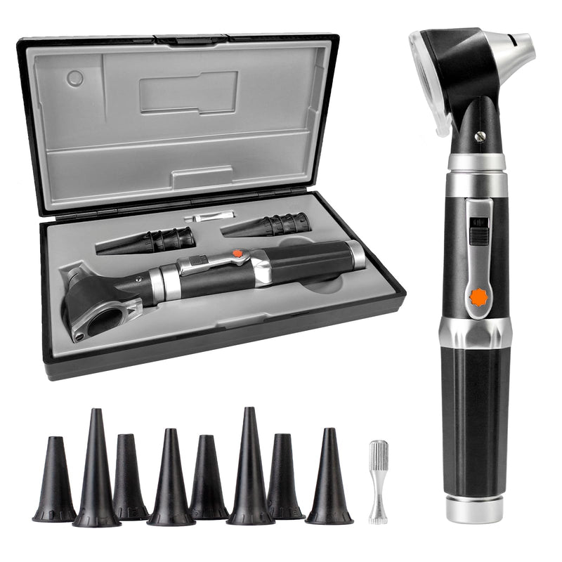 Scian Otoscope - Ear Scope with Light, Ear Infection Detector and Pocket Ear Checker Kit with 3X Magnify Lens, Suitable for Kids, Adults, Doctors, Pets(Black) Black - BeesActive Australia