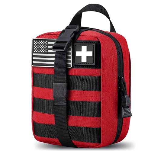 Molle ifak Pouch Empty First aid kit Bag for Outdoor Tactical Medical Pouch RED