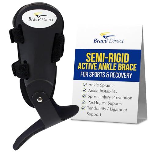 Brace Direct Semi-Rigid Active Ankle Brace for Sports, Sprains & Athletes Left Ankle - Left - XS