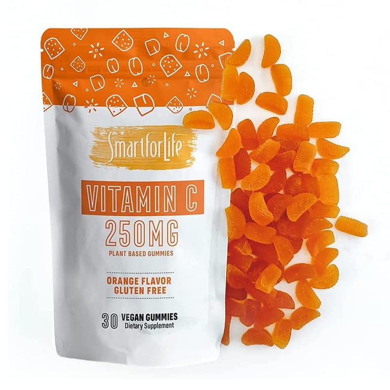 Smart for Life Vitamin C Gummies - Plant-Based Vegan Vitamin C Gummies Natural Orange Flavor - Immune Support Gummies for Adults and Kids - Non-GMO - Dietary Supplement - 30 Count | Plant Based Vegan Gummies - Immune Support for Adults and Kids - Non-G...