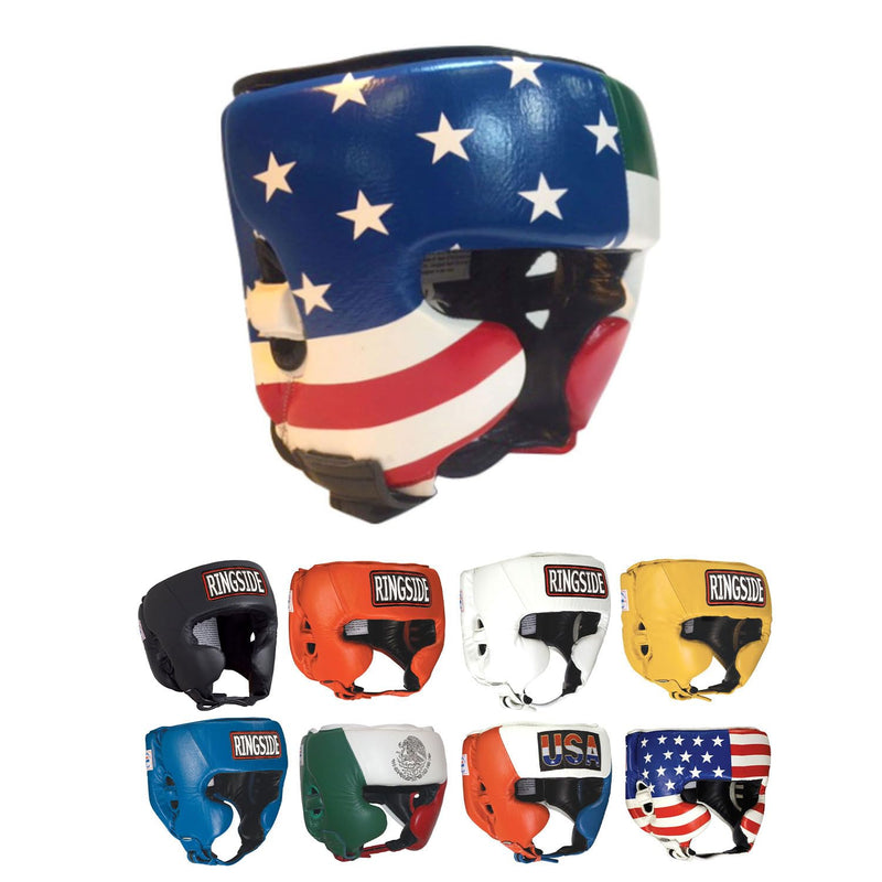 Ringside Competition Boxing Headgear, USA Boxing-Approved Leather Headgear with Cheek Protection, Great for MMA, Muay Thai, Kickboxing, and Training, Ideal for Men and Women, USA/Mexico, XL - BeesActive Australia