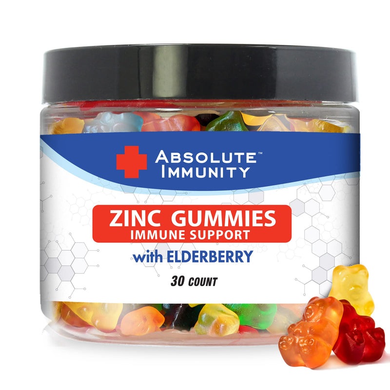Absolute Immunity Elderberry Gummies for Adults & Kids, 30ct | ZINC Infused, Maximize Your Potential, Delicious & Potent Combo, Robust Health, Ultimate Immune Support