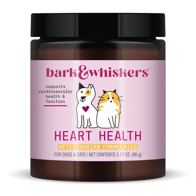 Bark & Whiskers Heart Health for Dogs & Cats, 3.17 oz. (90g), 90 Scoops, Cheddar Cheese Flavor, Supports Cardiovascular Health and Function, Veterinarian Formulated, Non-GMO, Dr. Mercola - PawsPlanet Australia