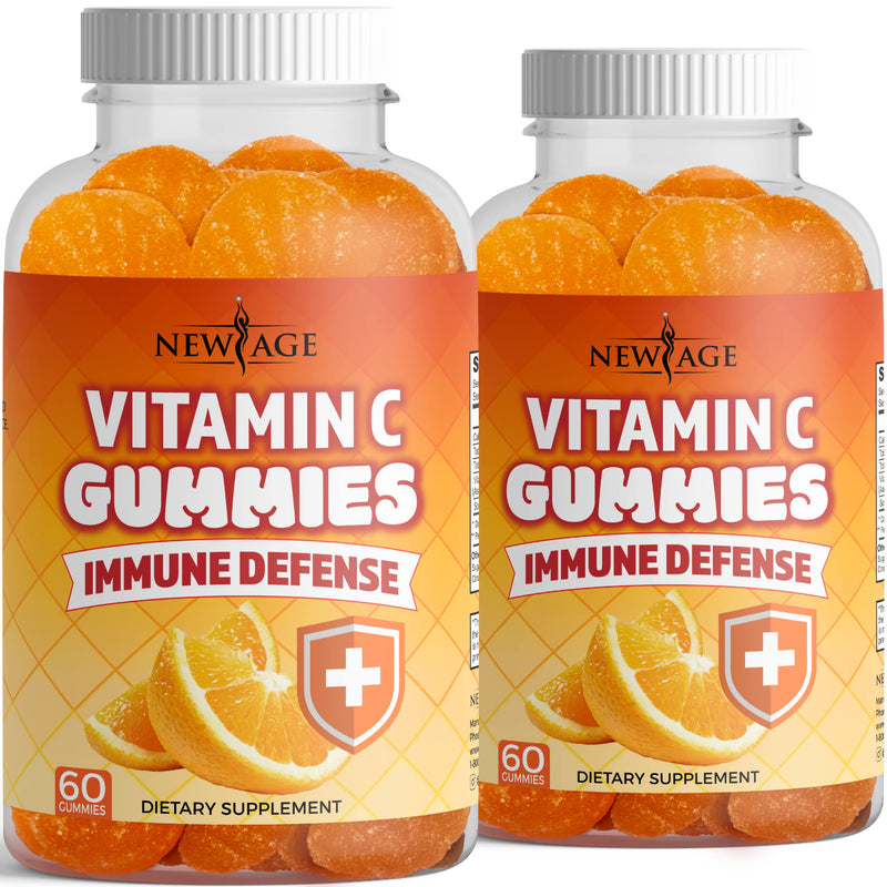 NEW AGE Vitamin C Gummies Orange Vitamin C Gummy - Supports Healthy Immune System - Vegetarian Without Gluten (120 Gummies) 120 Gummies