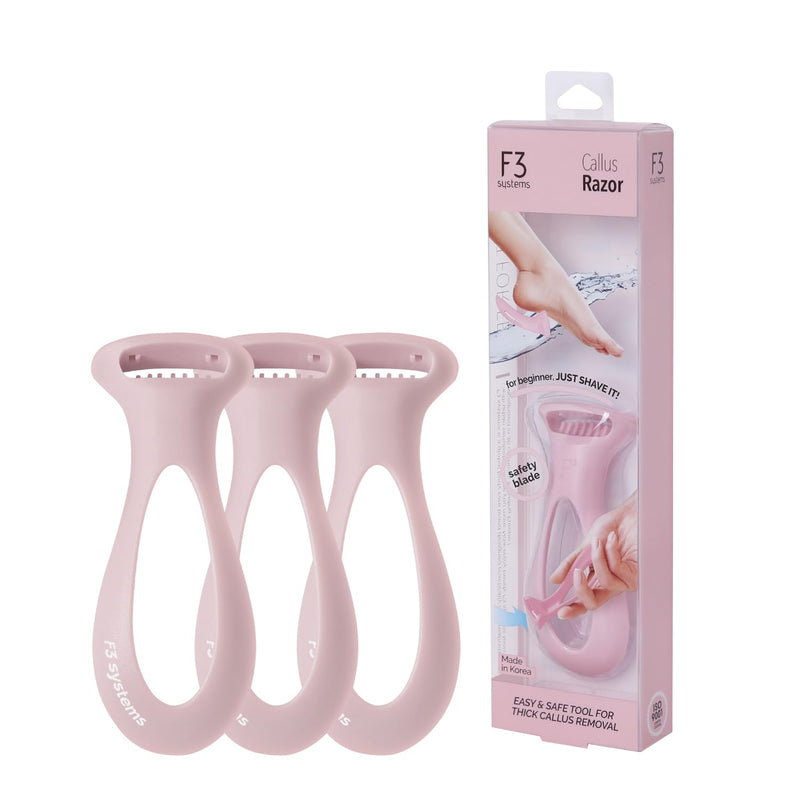 Callus Razor(3pack), Pedicure Tool, Effective for Cracked Heel, Ergonomic Design for Grip, Safety Stainless Steel Callus Shaver, Blade for Foot Care, Hard, Rough,Thick Callused Skin Remover 3Pcs - BeesActive Australia